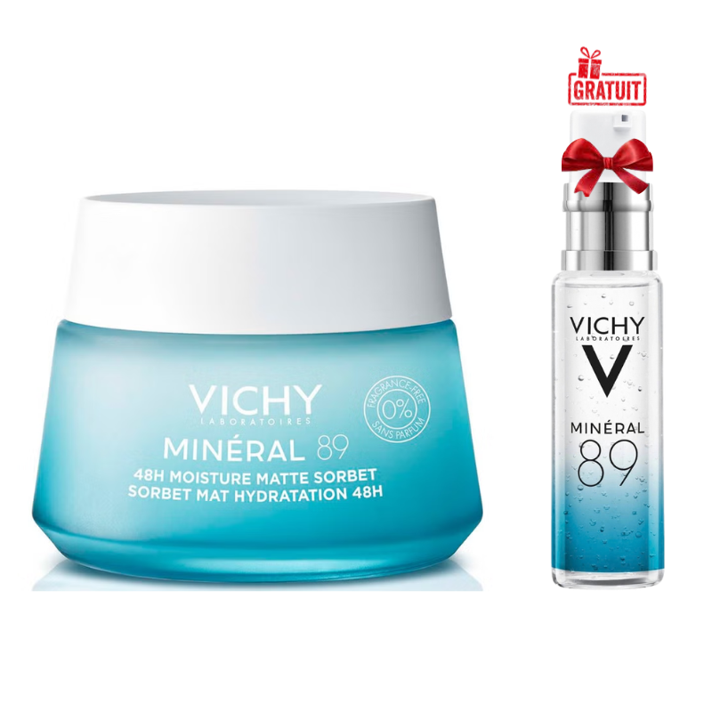VICHY MINERAL 89 SORBET MAT HYDRATATION 48H PMG 50ML+BOOSTER 89 SERUM 10ML (OFFERT)