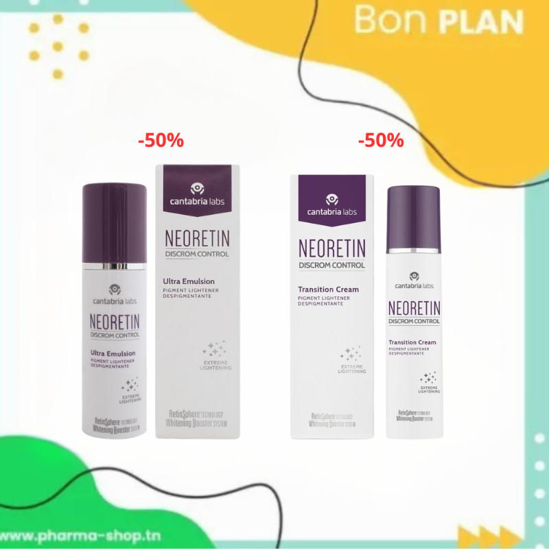 NEORETIN ULTRA EMULSION DEPIGMENTANTE 30ML (-50%)+TRANSITION CREME DEPIGMENTANTE 50ML (OFFERT)