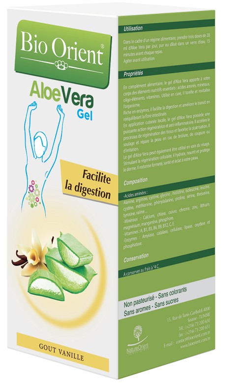 BIO ORIENT VERALAX GEL ALOE VERA 250ML GOUT VANILLE