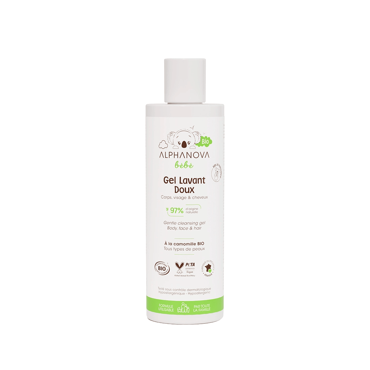 ALPHANOVA GEL LAVANT DOUX BIO 200ML