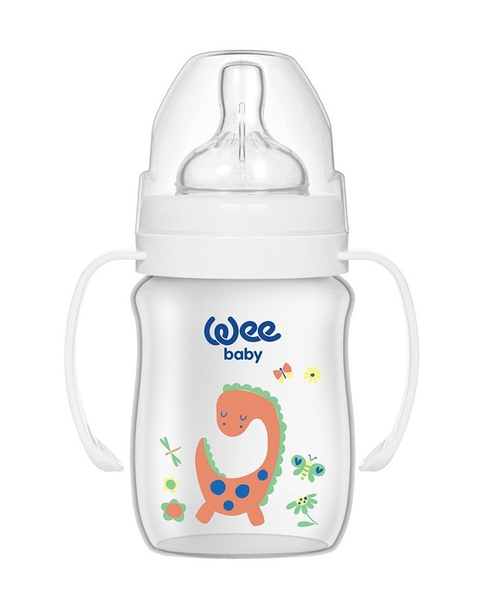 WEE BABY BIBERON CLASSIC PLUS COL LARGE PP AVEC POIGNEE 0-6M 250ML