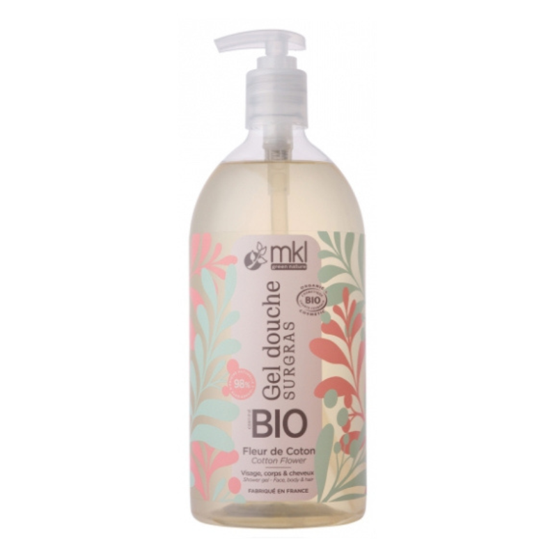 MKL GREEN NATURE GEL DOUCHE SURGRAS FLEUR DE COTON BIO 1L