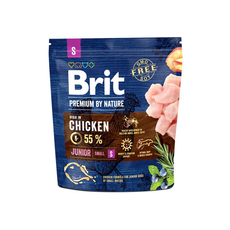 BRIT PREMIUM BY NATURE JUNIOR S AU POULET,1KG