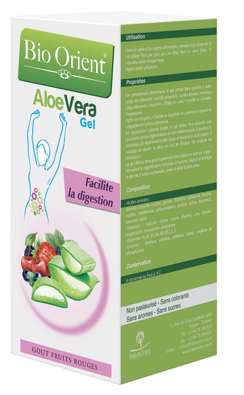 BIO ORIENT VERALAX GEL ALOE VERA 250ML GOUT FRUITS ROUGES