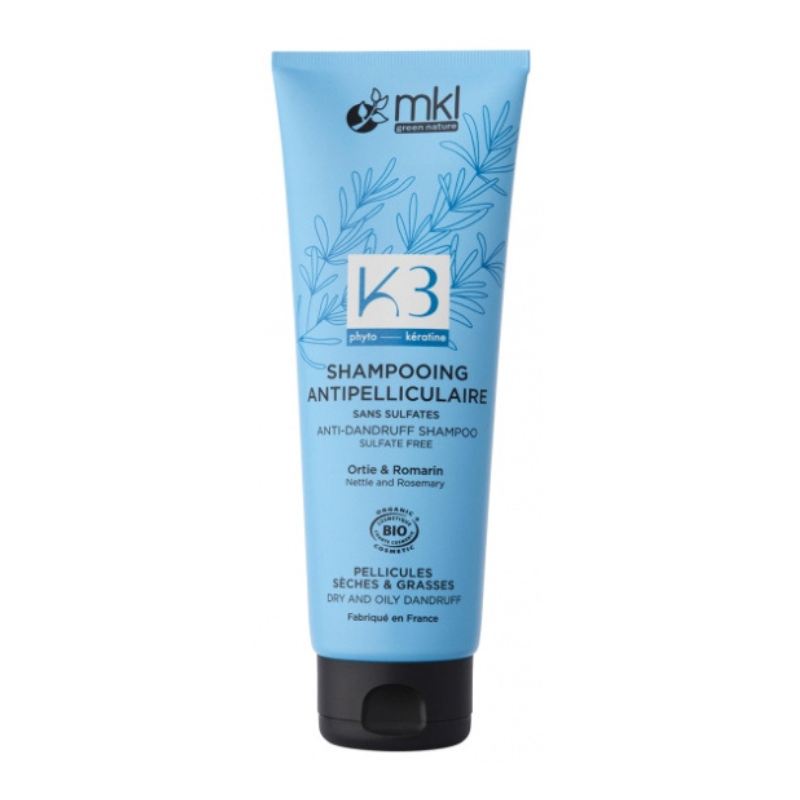 MKL GREEN NATURE K3 SHAMPOING ANTI PELLICULAIRE PELLICULES SECHES ET GRASSES BIO 250ML