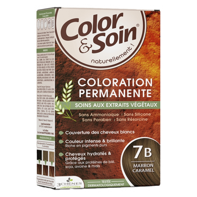 3 CHENES COLOR & SOIN COLORATION MARRON CARAMEL 7B