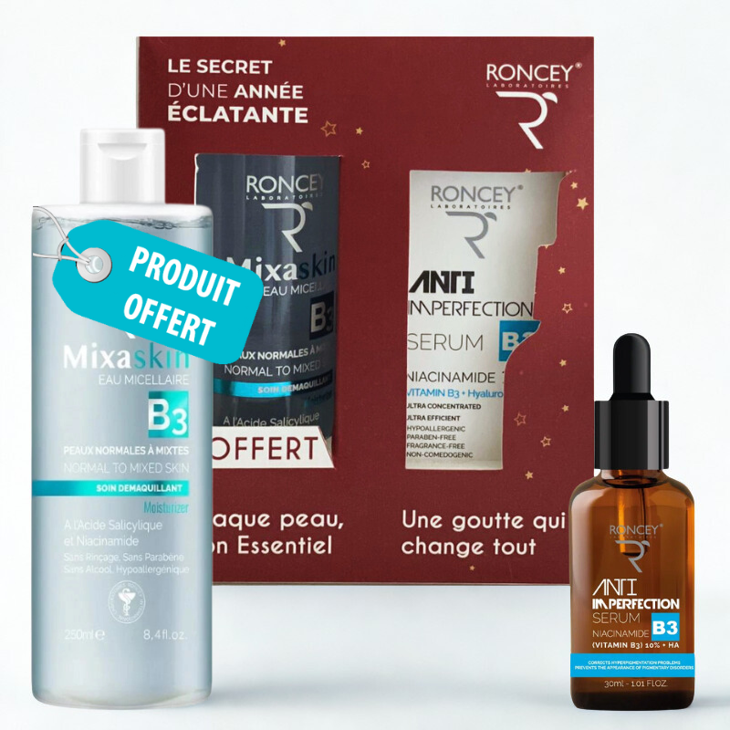 RONCEY COFFRET SERUM ANTI-IMPERFECTIONS B3 30ML+EAU MICELLAIRE PEAU MIXTE 250ML (OFFERT)