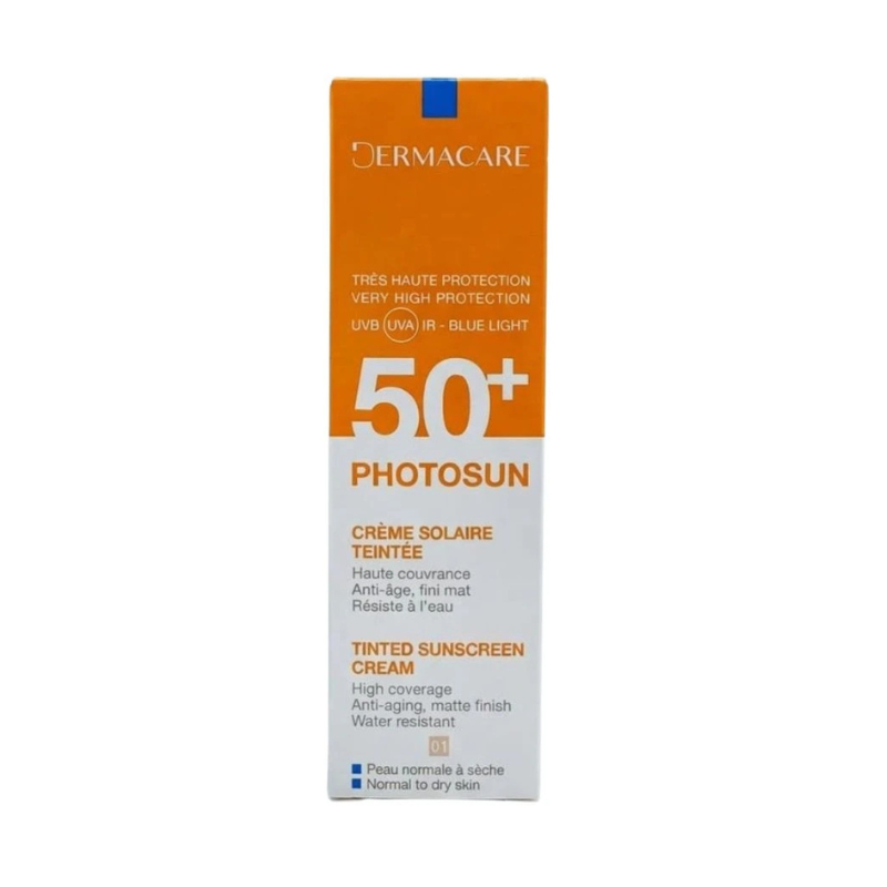 DERMACARE PHOTOSUN CREME PROTECTRICE TEINTEE 01 SPF 50 PEAU NORMALE A SECHE
