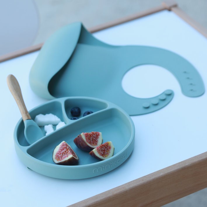 MINIKOIOI BLW SET II ENSEMBLE REPAS EN SILICONE 3 PIECES 6M+