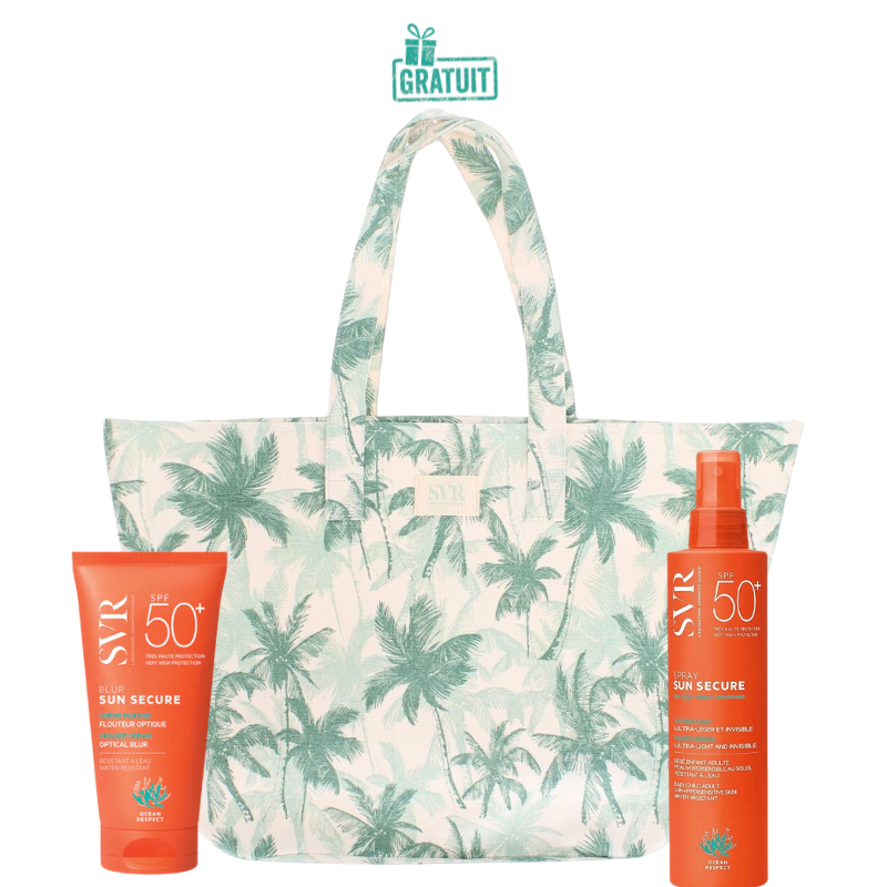 SVR SUN SECURE BLUR SPF50+ 50ML+SPRAY HYDRATANT SPF50+ 200ML+SAC (OFFERT)