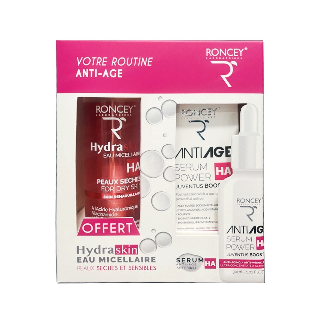 RONCEY VOTRE ROUTINE ANTI AGE (EAU MICELLAIRE OFFERTE)