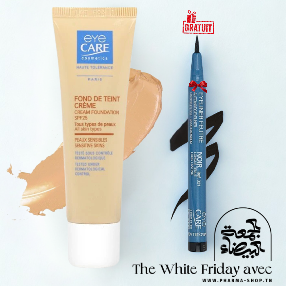 EYE CARE FOND DE TEINT CREME SPF25 BEIGE DORE 26G+EYELINER FEUTRE NOIR 0.8ML