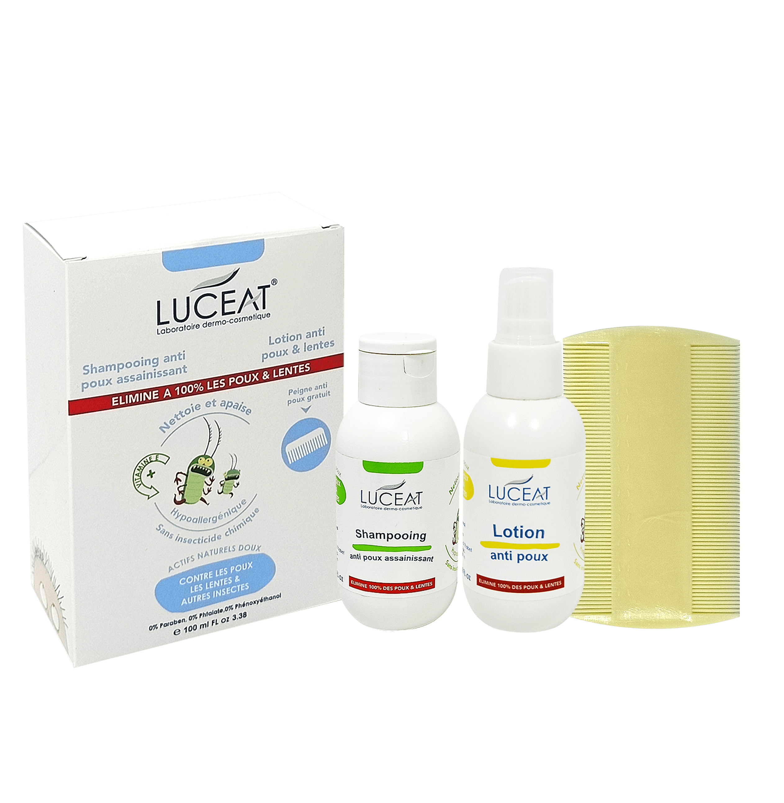 LUCEAT KIT ANTI POUX 2 EN 1
