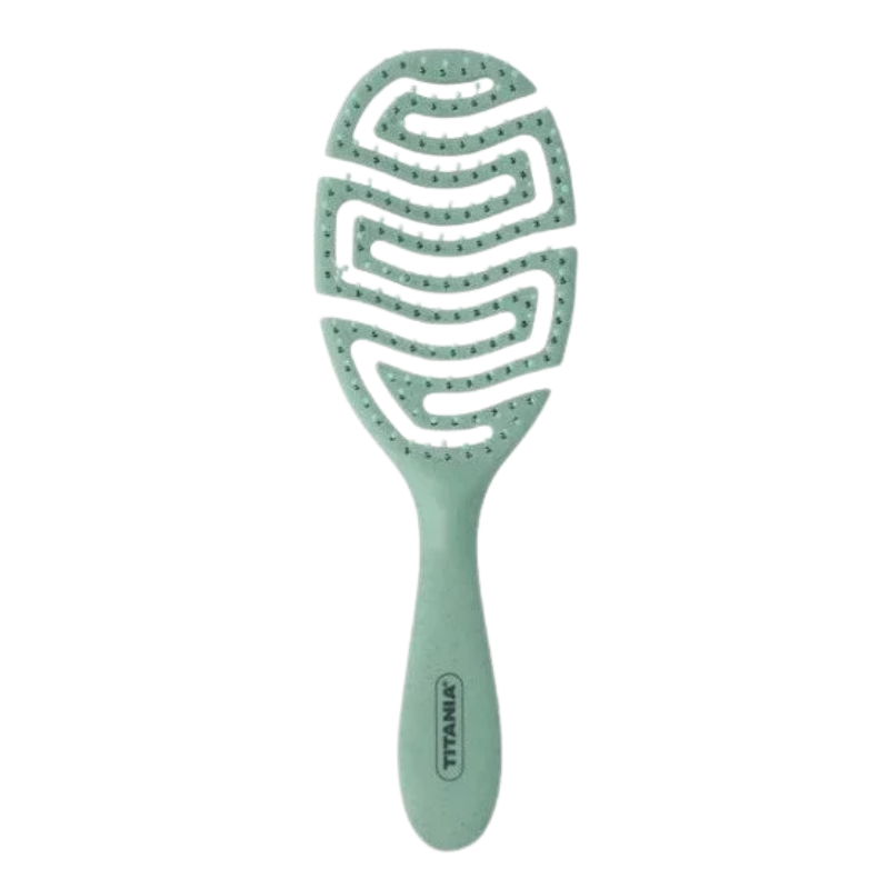 TITANIA BROSSE FLEX EN PLASTIQUE RECYCLE COLLECTION VERT DOUX REF 2886