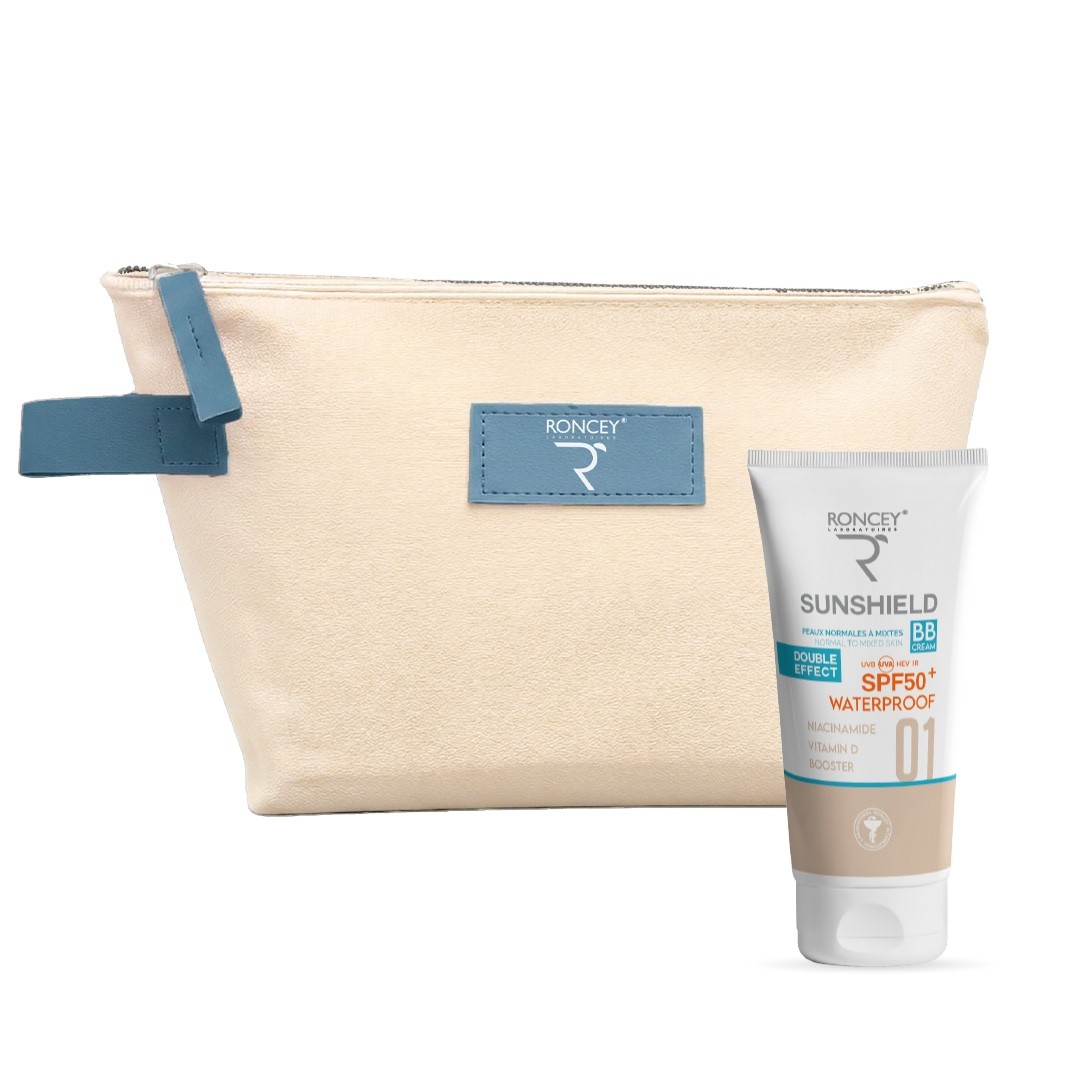 RONCEY ECRAN SUNSHIELD WATERPROOF SPF50+ TEINTE 01 50ML+TROUSSE (OFFERT)