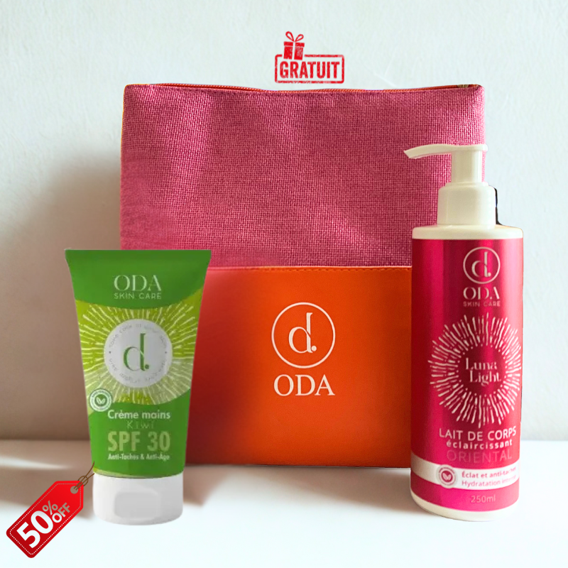 ODA LAIT DE CORPS+CREME MAINS SPF 30 (-50%)+TROUSSE (OFFERT)