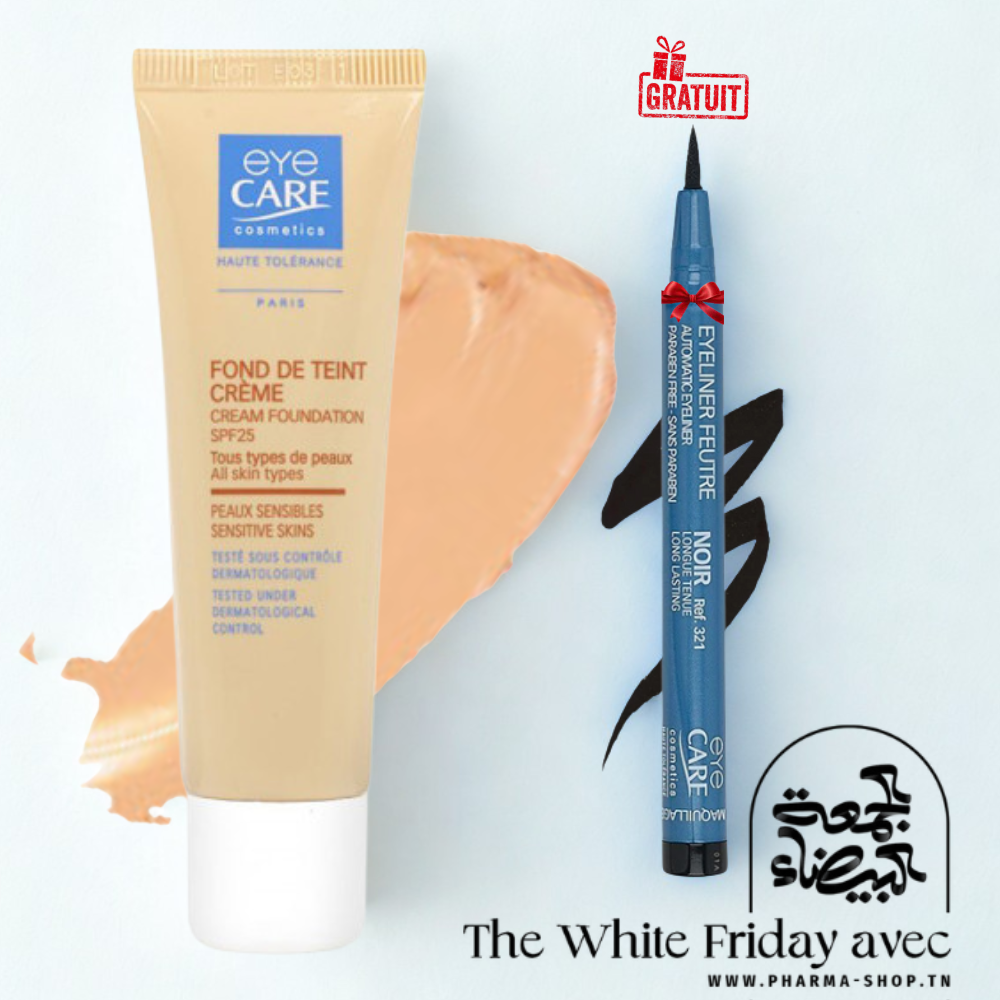 EYE CARE FOND DE TEINT CREME SPF25 BEIGE ROSE 26G+EYELINER FEUTRE NOIR 0.8ML (OFFERT)