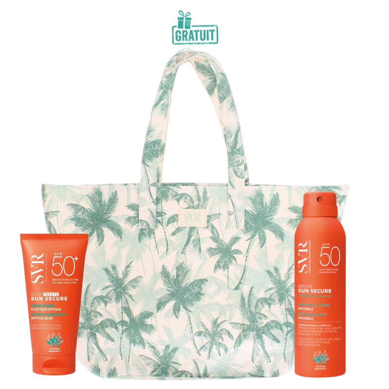 SVR SUN SECURE BLUR TEINTE SPF50+ 50ML+SECURE BRUME SPF50+ 200ML+SAC (OFFERT)