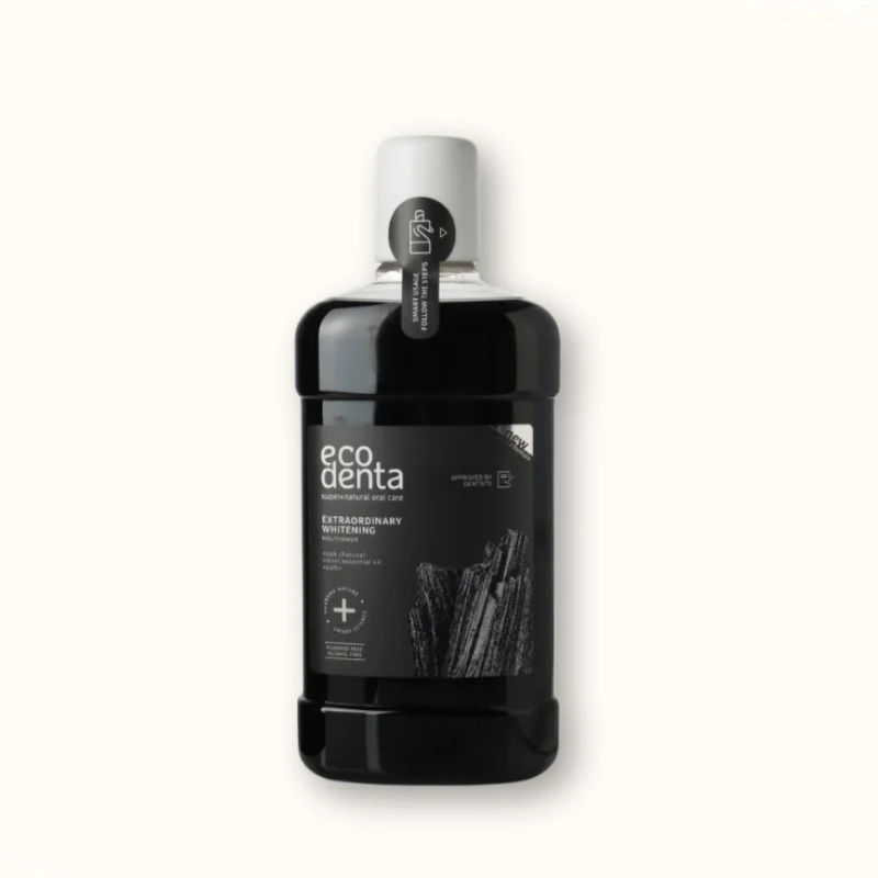 ECODENTA BAIN DE BOUCHE BLANCHISSANT AU CHARBON DE BOIS 500ML