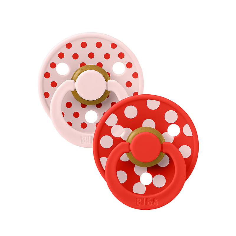 BIBS 02 SUCETTES COLOUR NATURAL RUBBER BLOSSOM CANDY APPLE SIZE 2  6M+