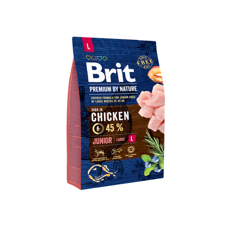 BRIT PREMIUM BY NATURE JUNIOR AU POULET,3KG