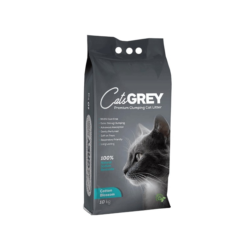 CATS GREY LITIERE COTTON BLOSSOM 10KG