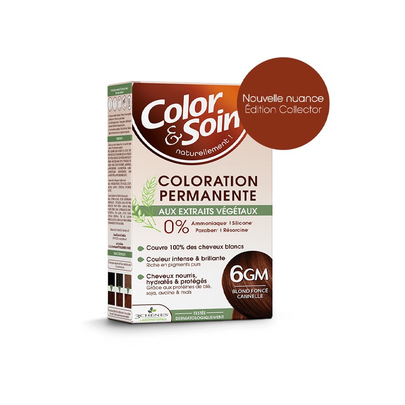 3 CHENES COLOR & SOIN COLORATION 6GM BLOND FONCE CANELLE