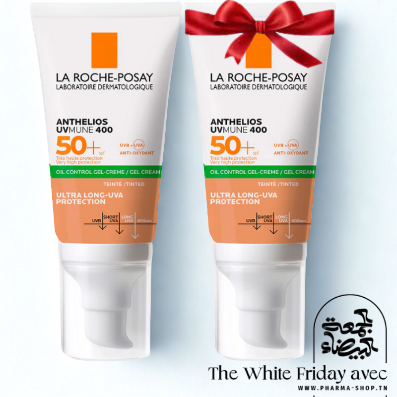 LA ROCHE POSAY ANTHELIOS UVMUNE 400 OIL CONTROL GEL CREME TEINTE SPF50+ 50ML+(LE 2 EME OFFERT)