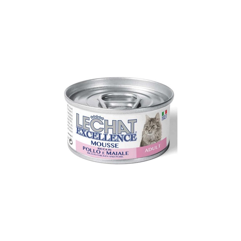 LECHAT EXCELLENCE MOUSSE ADULT POULET ET PORC 85GR