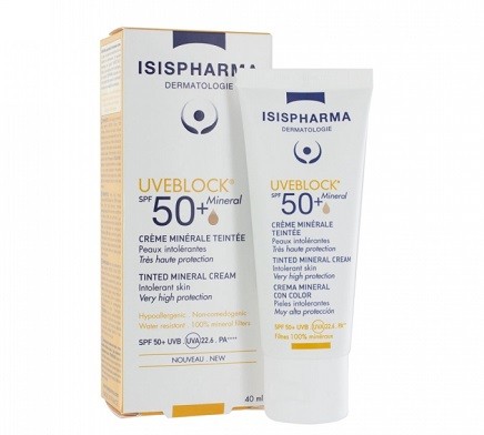 ISISPHARMA UVEBLOCK CREME MINERALE TEINTEE SPF50+ 40ML