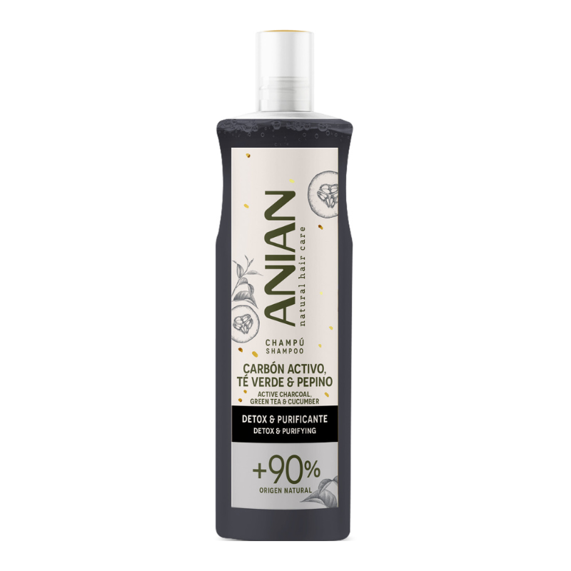 ANIAN SHAMPOING CHARBON ACTIF THE VERT ET CONCOMBRE 400ML